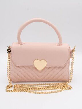 Pink Vegan Leather Purse EMPERIA Eco-Friendly Small Quilted Crossbody Bag